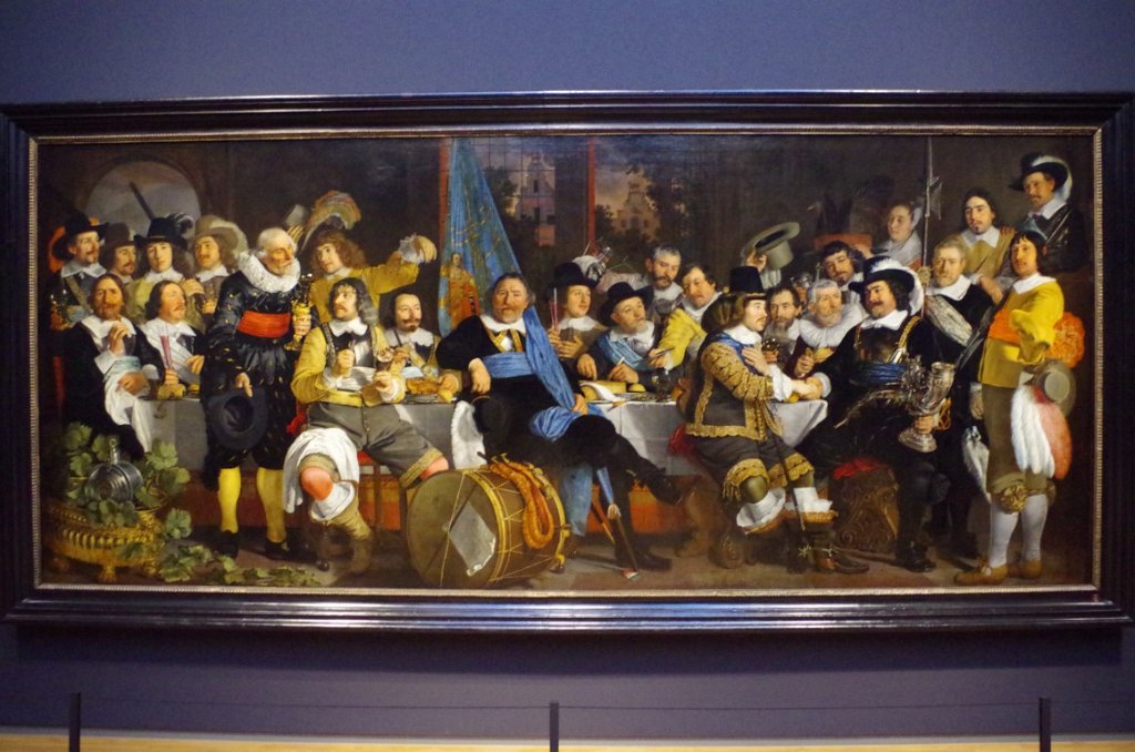 2014_1201_155117.jpg - Rijksmuseum Amsterdam - De schuttersmaaltijd ter ere van de Vrede van Munster, van der Helst