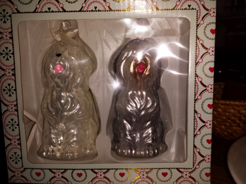 2014_1206_140714.jpg - Katy and Misty ornaments for the Christmas tree (also throw back to Charly)